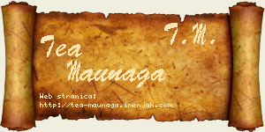 Tea Maunaga vizit kartica